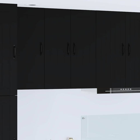 vidaXL Kitchen Wall Cabinet Black 60 x 31 x 80 cm Engineered Wood