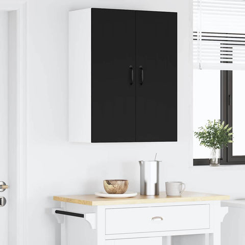 vidaXL Kitchen Wall Cabinet Black 60 x 31 x 80 cm Engineered Wood