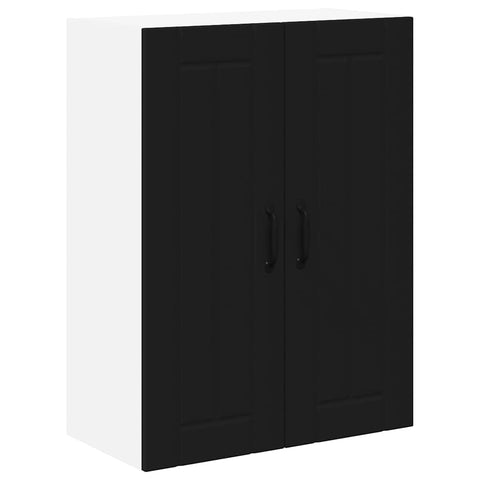 vidaXL Kitchen Wall Cabinet Black 60 x 31 x 80 cm Engineered Wood