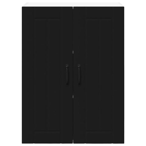 vidaXL Kitchen Wall Cabinet Black 60 x 31 x 80 cm Engineered Wood