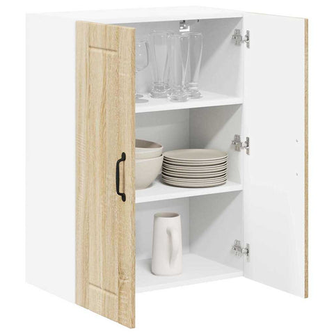 vidaXL Kitchen Wall Cabinet Sonoma Oak 60 x 31 x 80 cm Engineered Wood