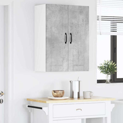 vidaXL Kitchen Wall Cabinet with Shelf Concrete Grey 60 x 31 x 80 cm