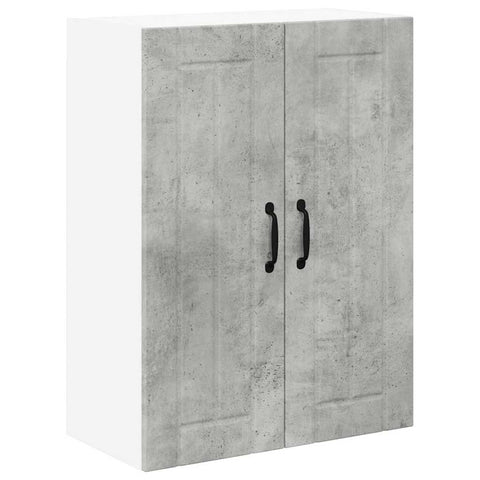 vidaXL Kitchen Wall Cabinet with Shelf Concrete Grey 60 x 31 x 80 cm