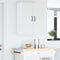 vidaXL Kitchen Wall Cabinet with Door High Gloss White 60 x 31 x 80 cm