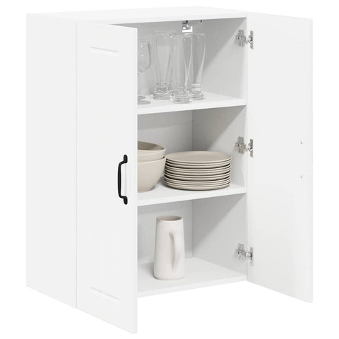vidaXL Kitchen Wall Cabinet with Door High Gloss White 60 x 31 x 80 cm