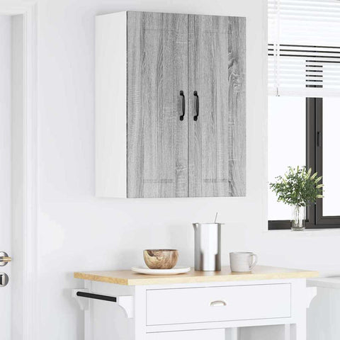 vidaXL Kitchen Wall Cabinet with Shelf Grey Sonoma 60 x 31 x 80 cm