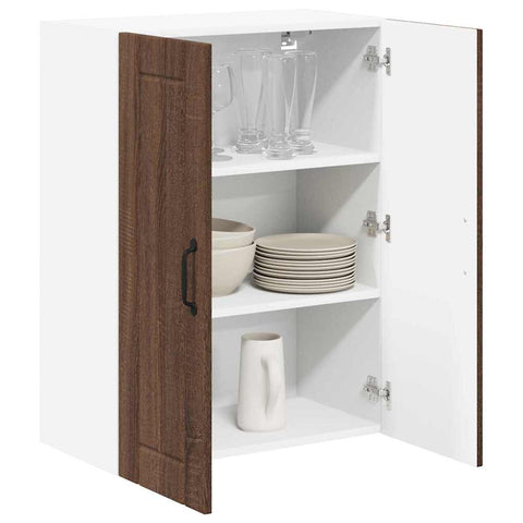 vidaXL Kitchen Wall Cabinet Brown Oak 60 x 31 x 80 cm Engineered Wood