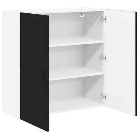 vidaXL Kitchen Wall Cabinet Black 80 x 31 x 80 cm Engineered Wood