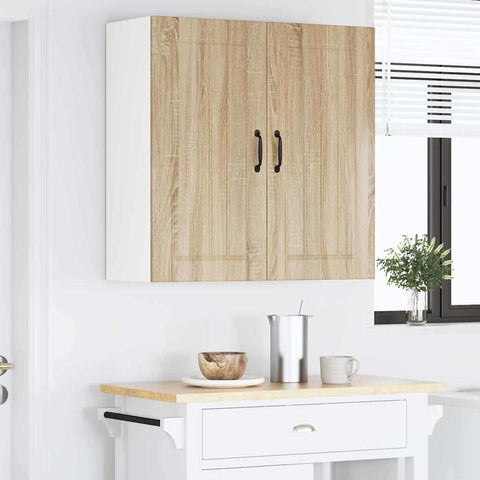 vidaXL Kitchen Wall Cabinet Sonoma Oak 80 x 31 x 80 cm Engineered Wood