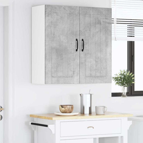 vidaXL Kitchen Wall Cabinet with Shelf Concrete Grey 80 x 31 x 80 cm