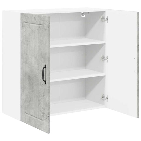 vidaXL Kitchen Wall Cabinet with Shelf Concrete Grey 80 x 31 x 80 cm