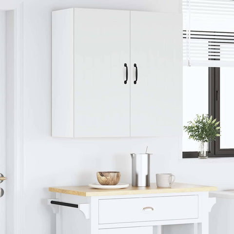 vidaXL Kitchen Wall Cabinet with Door High Gloss White 80 x 31 x 80 cm