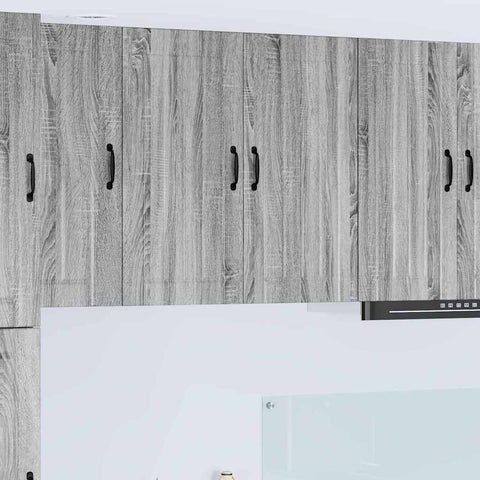vidaXL Kitchen Wall Cabinet with Shelf Grey Sonoma 80 x 31 x 80 cm