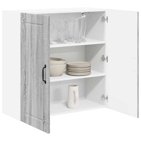 vidaXL Kitchen Wall Cabinet with Shelf Grey Sonoma 80 x 31 x 80 cm