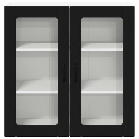 vidaXL Kitchen Wall Cabinet Black 80 x 31 x 80 cm Engineered Wood
