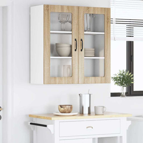 vidaXL Kitchen Wall Cabinet Sonoma Oak 80 x 31 x 80 cm Engineered Wood