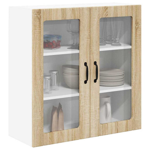 vidaXL Kitchen Wall Cabinet Sonoma Oak 80 x 31 x 80 cm Engineered Wood