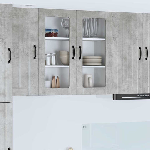 vidaXL Kitchen Wall Cabinet with Shelf Concrete Grey 80 x 31 x 80 cm