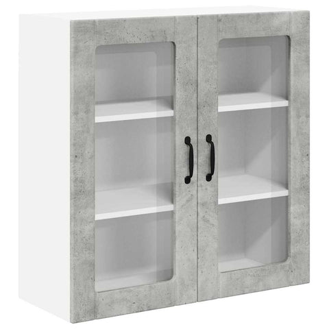 vidaXL Kitchen Wall Cabinet with Shelf Concrete Grey 80 x 31 x 80 cm