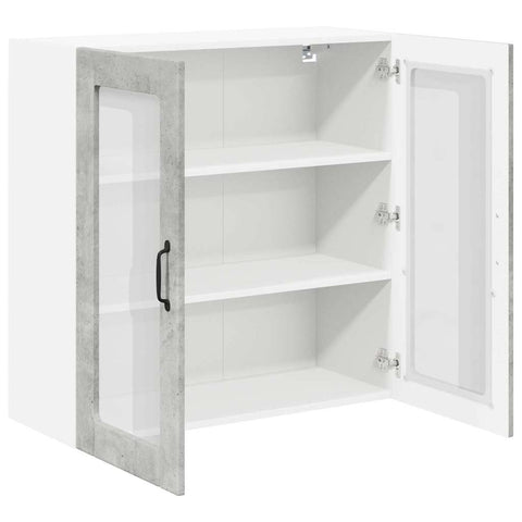 vidaXL Kitchen Wall Cabinet with Shelf Concrete Grey 80 x 31 x 80 cm