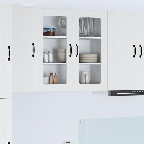 vidaXL Kitchen Wall Cabinet with Door High Gloss White 80 x 31 x 80 cm