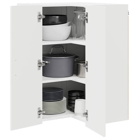 vidaXL Kitchen Wall Cabinet White 57 x 57 x 80 cm Engineered Wood