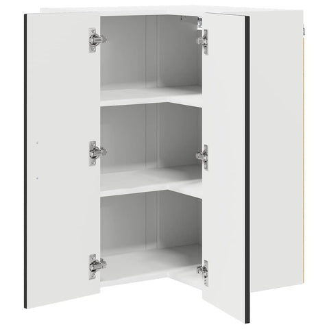 vidaXL Kitchen Wall Cabinet Black 57 x 57 x 80 cm Engineered Wood