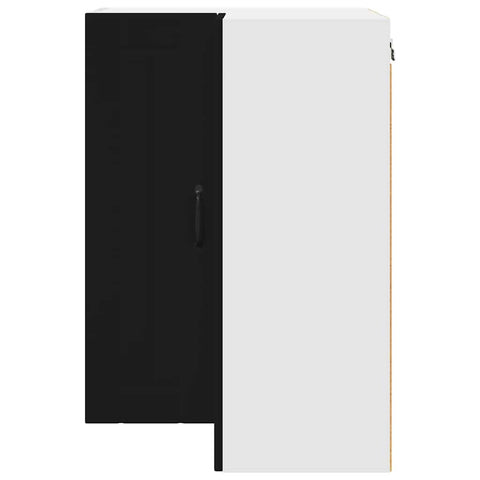 vidaXL Kitchen Wall Cabinet Black 57 x 57 x 80 cm Engineered Wood