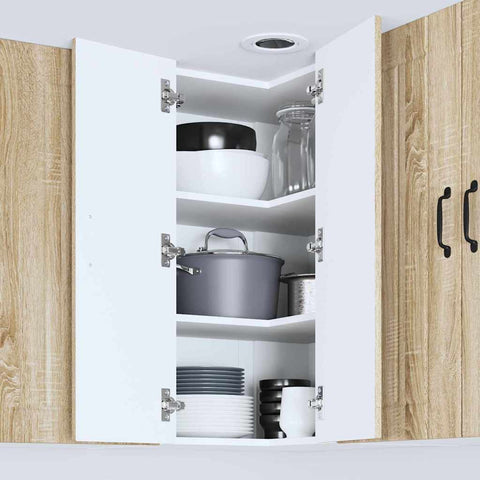 vidaXL Kitchen Wall Cabinet Sonoma Oak 57 x 57 x 80 cm Engineered Wood