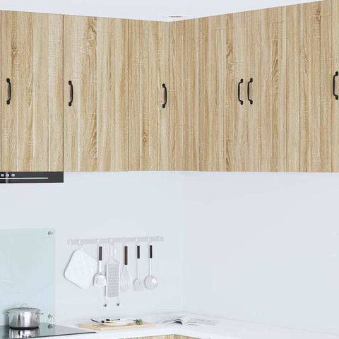 vidaXL Kitchen Wall Cabinet Sonoma Oak 57 x 57 x 80 cm Engineered Wood