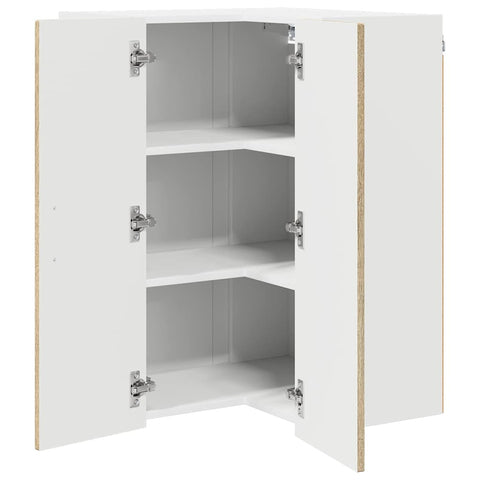 vidaXL Kitchen Wall Cabinet Sonoma Oak 57 x 57 x 80 cm Engineered Wood