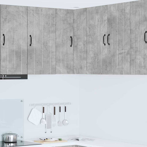 vidaXL Kitchen Wall Cabinet with Shelf Concrete Grey 57 x 57 x 80 cm