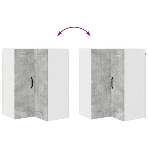 vidaXL Kitchen Wall Cabinet with Shelf Concrete Grey 57 x 57 x 80 cm