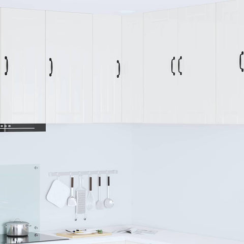 vidaXL Kitchen Wall Cabinet with Door High Gloss White 57 x 57 x 80 cm