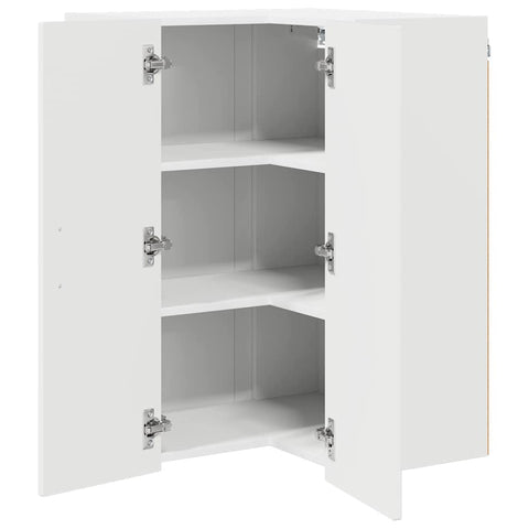 vidaXL Kitchen Wall Cabinet with Door High Gloss White 57 x 57 x 80 cm