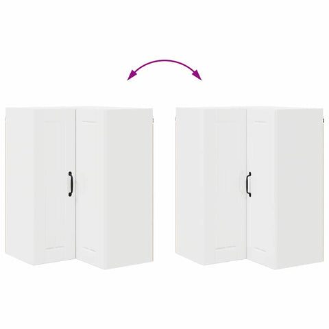 vidaXL Kitchen Wall Cabinet with Door High Gloss White 57 x 57 x 80 cm