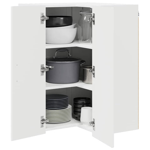 vidaXL Kitchen Wall Cabinet with Door High Gloss White 57 x 57 x 80 cm
