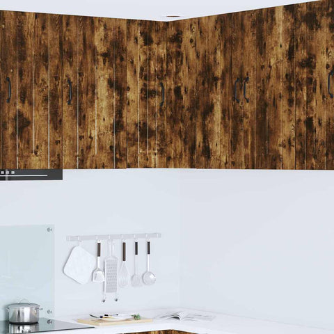 vidaXL Kitchen Wall Cabinet Smoked Oak 57 x 57 x 80 cm Engineered Wood