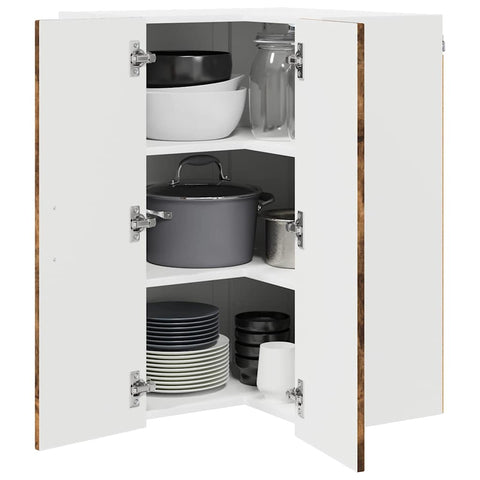 vidaXL Kitchen Wall Cabinet Smoked Oak 57 x 57 x 80 cm Engineered Wood
