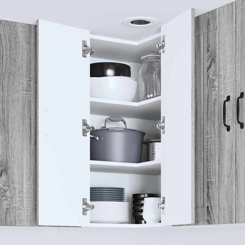 vidaXL Kitchen Wall Cabinet with Shelf Grey Sonoma 57 x 57 x 80 cm