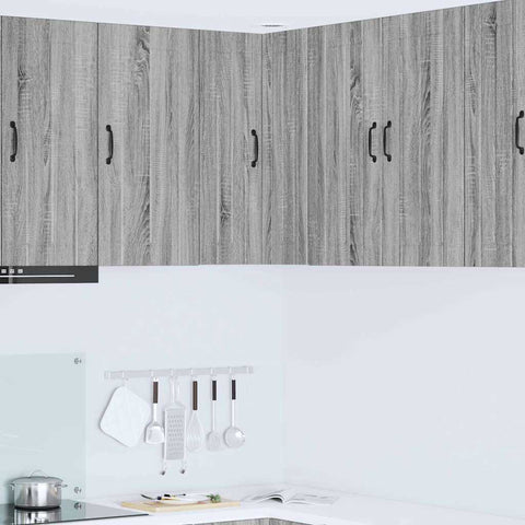 vidaXL Kitchen Wall Cabinet with Shelf Grey Sonoma 57 x 57 x 80 cm