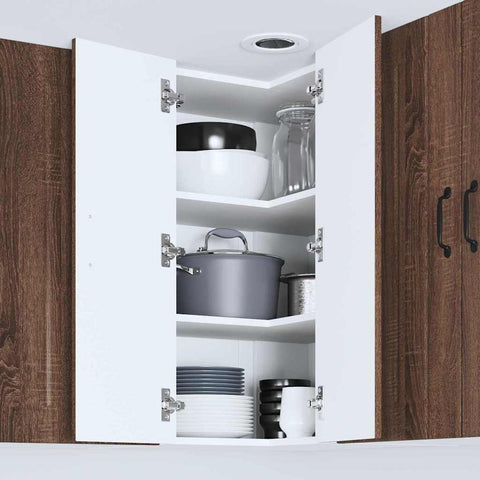 vidaXL Kitchen Wall Cabinet Brown Oak 57 x 57 x 80 cm Engineered Wood