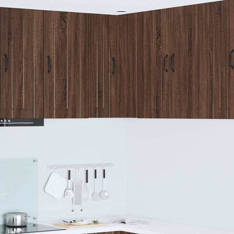 vidaXL Kitchen Wall Cabinet Brown Oak 57 x 57 x 80 cm Engineered Wood