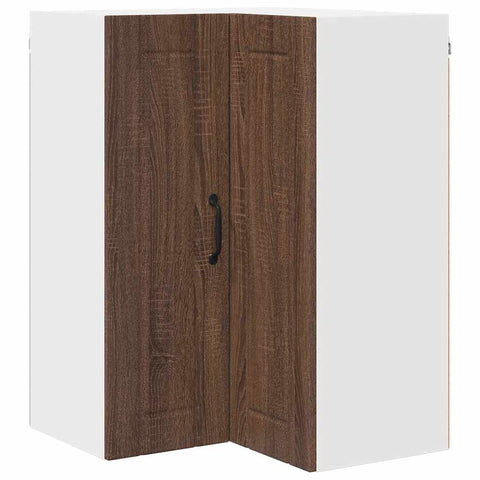 vidaXL Kitchen Wall Cabinet Brown Oak 57 x 57 x 80 cm Engineered Wood
