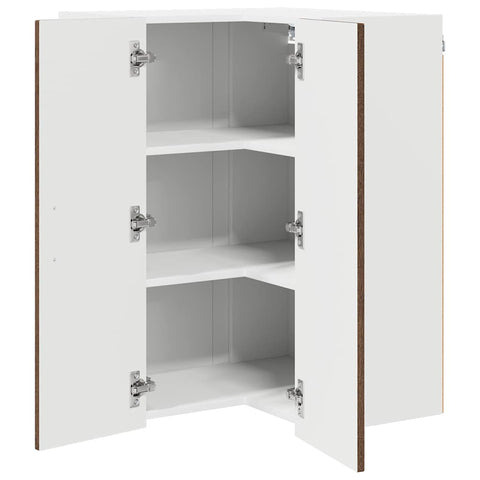 vidaXL Kitchen Wall Cabinet Brown Oak 57 x 57 x 80 cm Engineered Wood