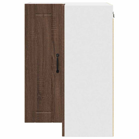 vidaXL Kitchen Wall Cabinet Brown Oak 57 x 57 x 80 cm Engineered Wood