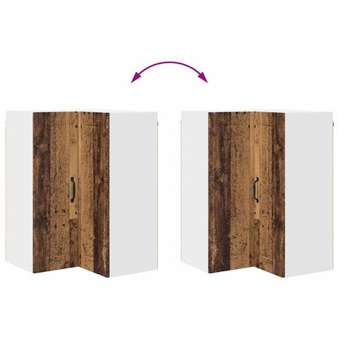 vidaXL Kitchen Wall Cabinet Old Wood 57 x 57 x 80 cm Engineered Wood