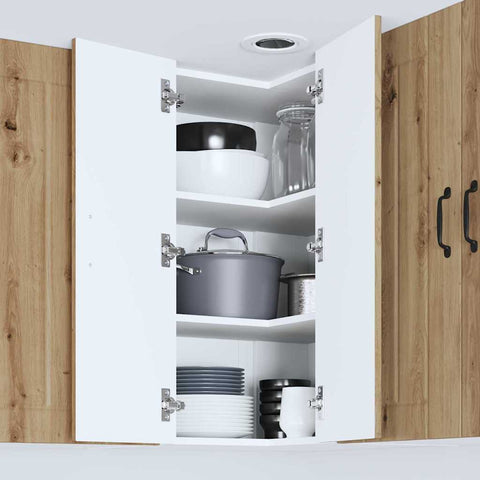 vidaXL Kitchen Wall Cabinet with Shelf Artisan Oak 57 x 57 x 80 cm