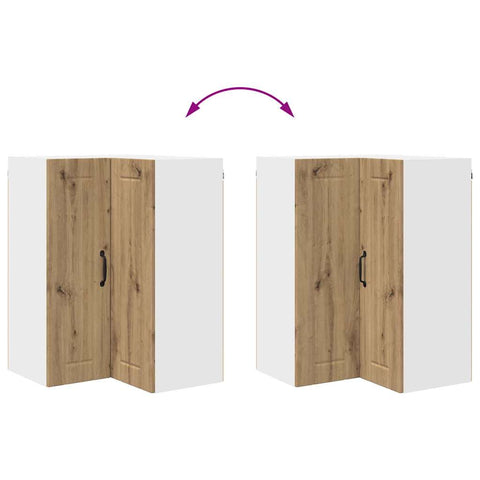 vidaXL Kitchen Wall Cabinet with Shelf Artisan Oak 57 x 57 x 80 cm