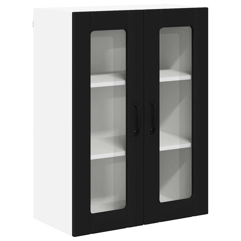 vidaXL Kitchen Wall Cabinet Black 60 x 31 x 80 cm Engineered Wood